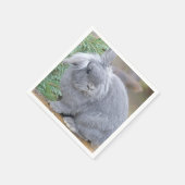 Cute gray konijn servet (Hoek)