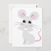 Cute Gray Mouse Briefkaart (Voorkant / Achterkant)