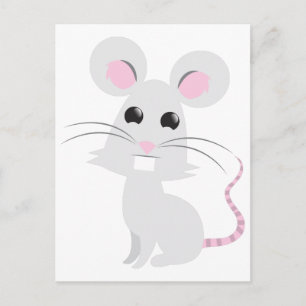 Cute Gray Mouse Briefkaart