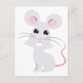 Cute Gray Mouse Briefkaart (Voorkant)