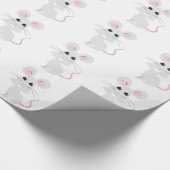 Cute Gray Mouse Cadeaupapier (Hoek)