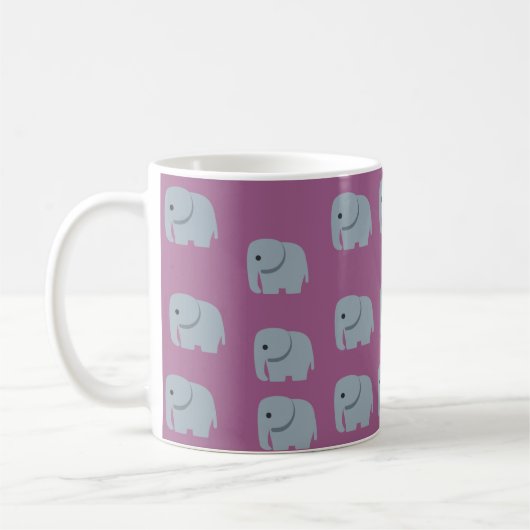 Cute gray-olifant mok (Links)