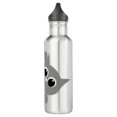 Cute Gray Peeking Cat Design Water Bottle Waterfles (Links)