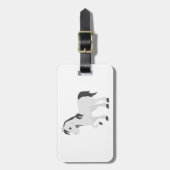 Cute Gray Pony Cartoon Whimsical Horse Bagagelabel (Voorkant verticaal)