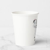 Cute Gray Pony Cartoon Whimsical Horse Papieren Bekers (Rechts)