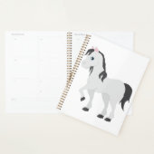 Cute Gray Pony Cartoon Whimsical Horse Planner (Display)