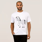 Cute Gray Pony Cartoon Whimsical Horse T-shirt (Voorkant volledig)