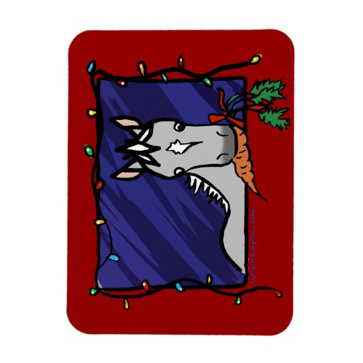 Cute Gray Pony Kerstmis Magneet (Verticaal)