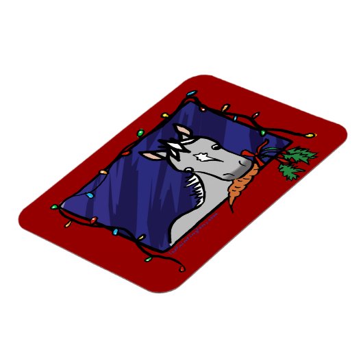 Cute Gray Pony Kerstmis Magneet (Linkerzijde)