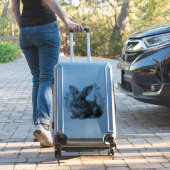 Cute Gray Rabbit Among the Grass Sticker (Koffer Insitu)