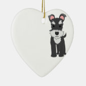 Cute gray schnauzer puppy keramisch ornament (Rechts)