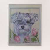 Cute Gray Schnauzer Puppy Legpuzzel (Verticaal)