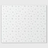 Cute Gray Snowflake Pattern Cadeaupapier (Vlak)