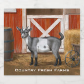 Cute Gray Spotted Goat Bier Etiket (Enkel label)