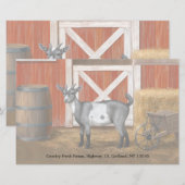 Cute Gray Spotted Goat Briefpapier (Voorkant / Achterkant)
