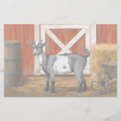 Cute Gray Spotted Goat Briefpapier (Achterkant)