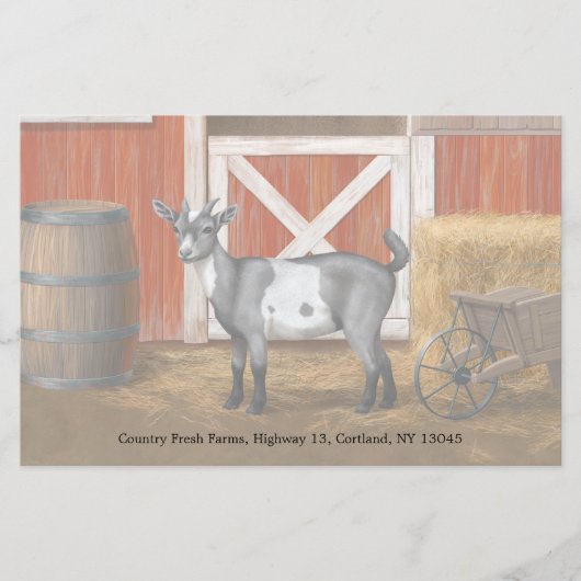 Cute Gray Spotted Goat Briefpapier (Voorkant)