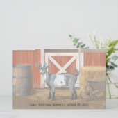 Cute Gray Spotted Goat Briefpapier (Staand voorkant)