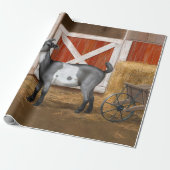 Cute Gray Spotted Goat Cadeaupapier (Uitgerold)