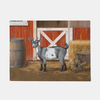 Cute Gray Spotted Goat Deurmat