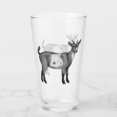 Cute Gray Spotted Goat Glas (Achterkant)