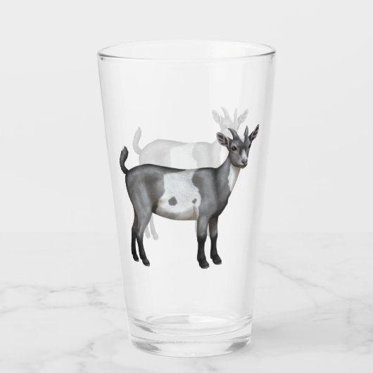 Cute Gray Spotted Goat Glas (Achterkant)