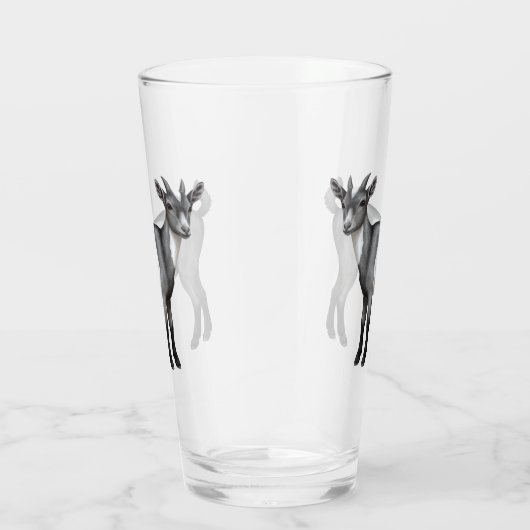 Cute Gray Spotted Goat Glas (Rechts)