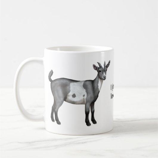 Cute Gray Spotted Goat Koffiemok (Links)