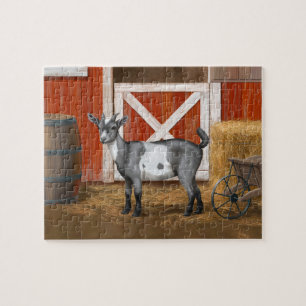 Cute Gray Spotted Goat Legpuzzel