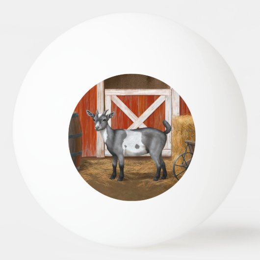 Cute Gray Spotted Goat Pingpongbal (Voorkant)