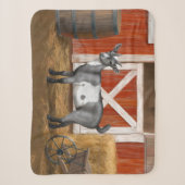 Cute Gray Spotted Goat Sherpa Deken (Voorkant)