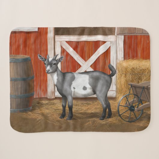 Cute Gray Spotted Goat Sherpa Deken (Voorkant (horizontaal))