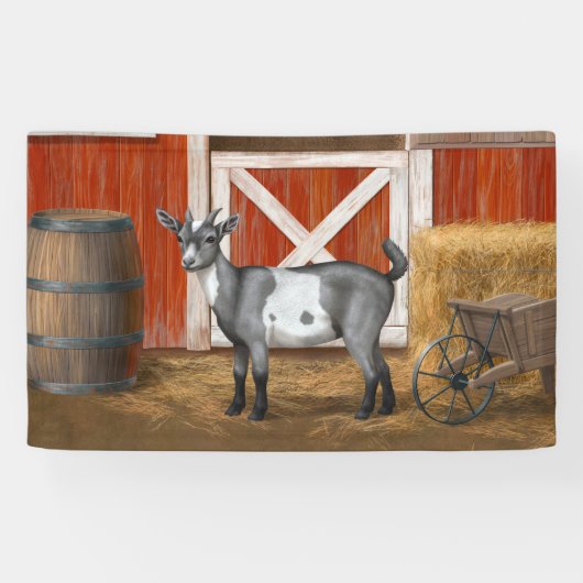 Cute Gray Spotted Goat Spandoek (Horizontaal)
