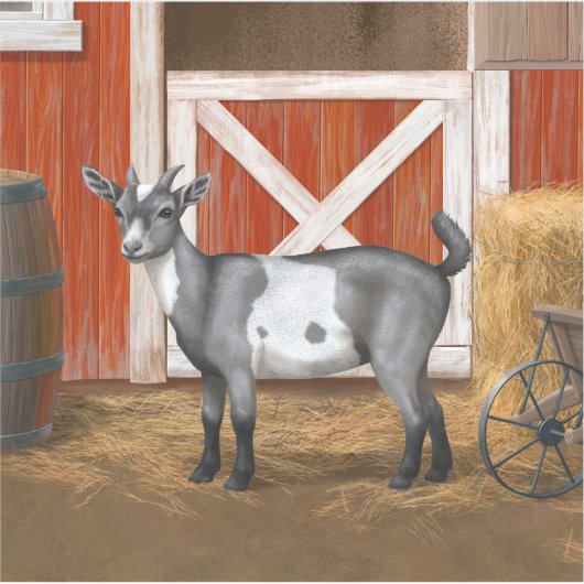 Cute Gray Spotted Goat Sticker (Voorkant)