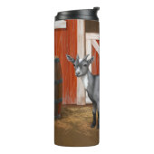Cute Gray Spotted Goat Thermosbeker (Gedraaid links)