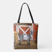 Cute Gray Spotted Goat Tote Bag (Achterkant)