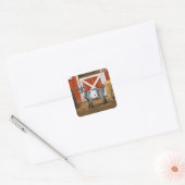 Cute Gray Spotted Goat Vierkante Sticker (Envelop)