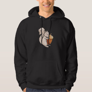Cute Gray Squirrel Animal Squirrel met Nut Hoodie