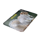 Cute Gray Squirrel Badmat (Gekanteld)