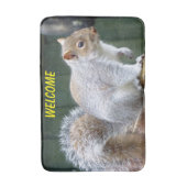 Cute Gray Squirrel Badmat (Voorkant Verticaal)