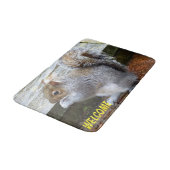 Cute Gray Squirrel Badmat (Gekanteld)