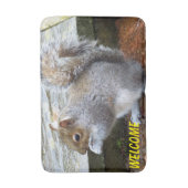 Cute Gray Squirrel Badmat (Voorkant Verticaal)