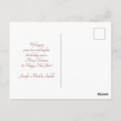 Cute Gray Tabby Cat Kerstmis Pet Xmas Briefkaart (Achterkant)