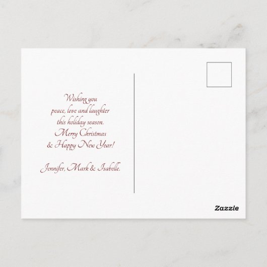 Cute Gray Tabby Cat Kerstmis Pet Xmas Briefkaart (Achterkant)