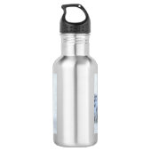 Cute Gray Tabby Cat Kerstmis Pet Xmas Waterfles (Achterkant)