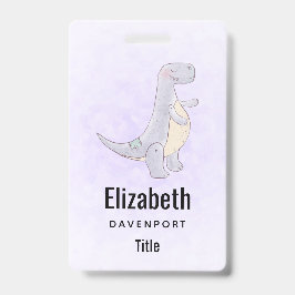 Cute Gray Tyrannosaurus Rex Dinosaur Speelgoed Badge