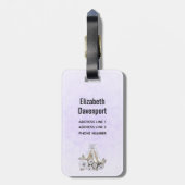 Cute Gray Tyrannosaurus Rex Dinosaur Speelgoed Bagagelabel (Achterkant verticaal)