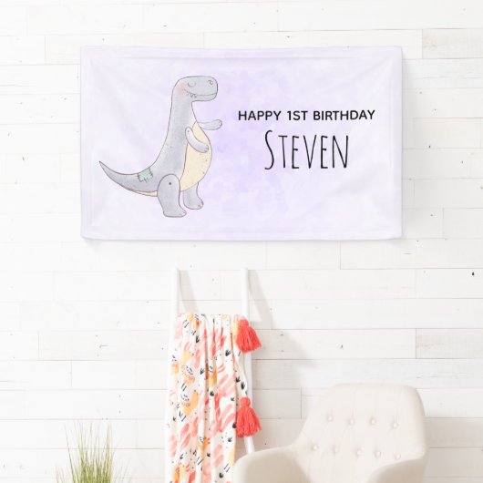 Cute Gray Tyrannosaurus Rex Dinosaur Speelgoed Bir Spandoek (Insitu)