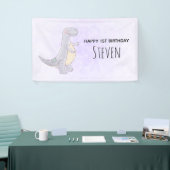 Cute Gray Tyrannosaurus Rex Dinosaur Speelgoed Bir Spandoek (Beurs)