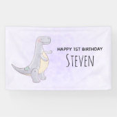 Cute Gray Tyrannosaurus Rex Dinosaur Speelgoed Bir Spandoek (Horizontaal)